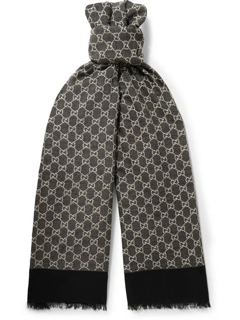 gucci sten logo cotton scarf|gucci neckerchief.